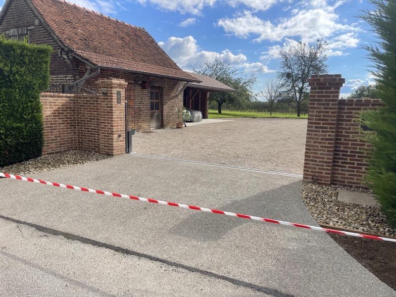 Maçonnerie de portail en brique pleine à l'ancienne Louhans 71